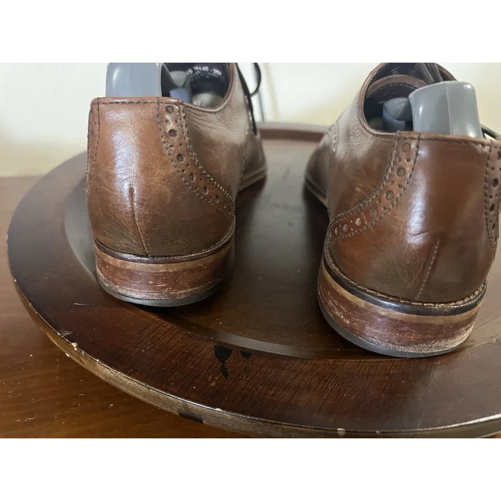 Florsheim 14140-257 Wingtip Brown Leather Oxford Shoes Dress Work 8 1/2 D Cruise